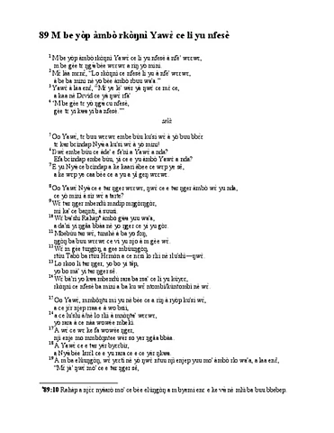 testing Psalms 89-90